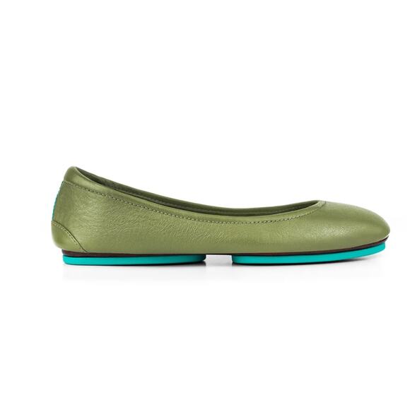 Tieks Olive Green Women's Ballerina Flats Size 10 - Picture 1 of 6